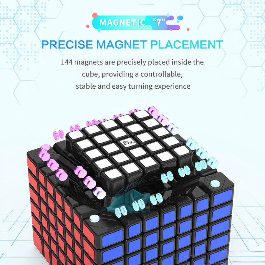 Rubik’s Cube 7x7 YJ MGC Magnétique – vue 3