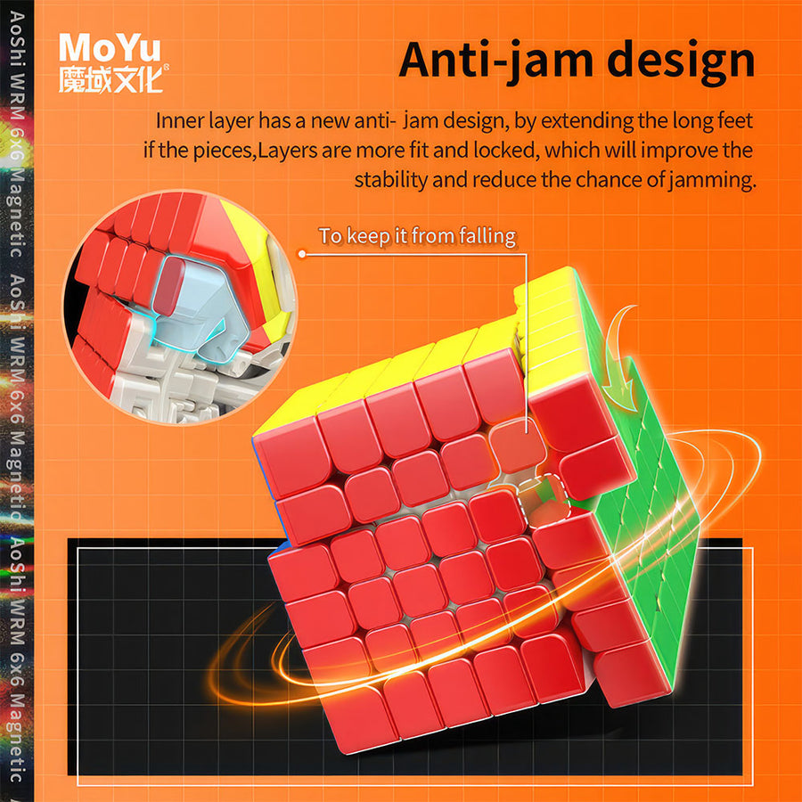 Rubik’s Cube 6x6 MoYu Aoshi WR M – vue 4