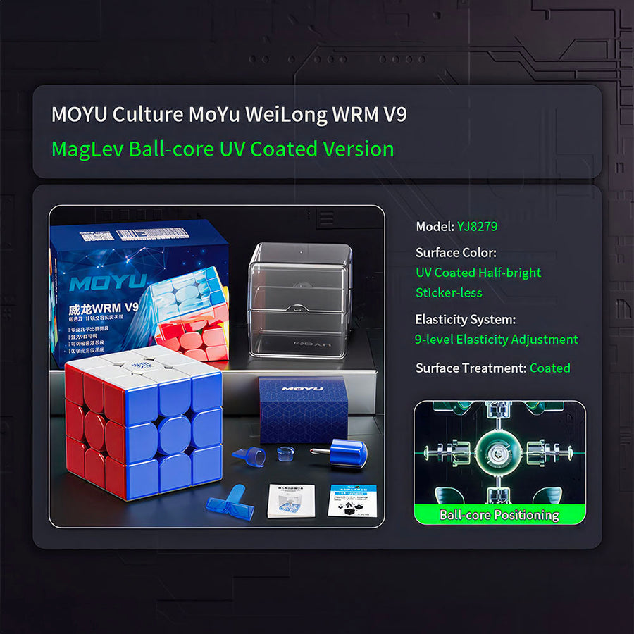 Rubik’s Cube 3x3 MoYu Weilong WRM V9 – vue 5