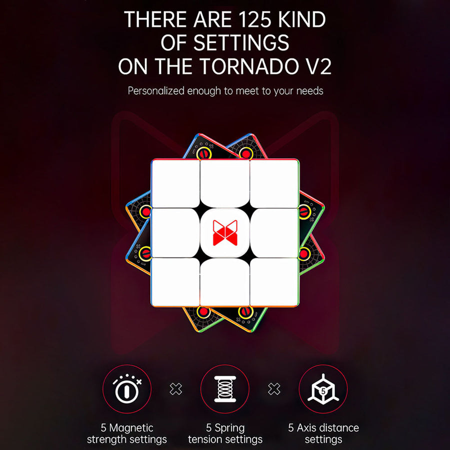 Cube magnétique 3x3 QiYi X-Man Tornado V2 — vue 2