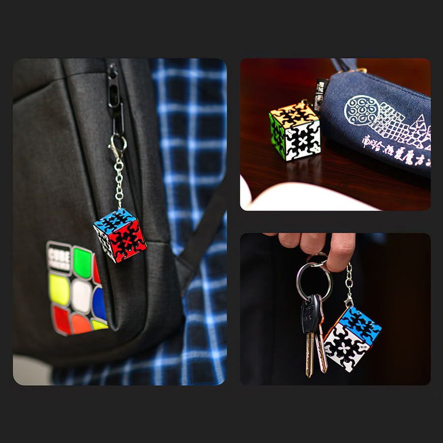 Rubik’s Cube QiYi Gear Keychain – vue 4