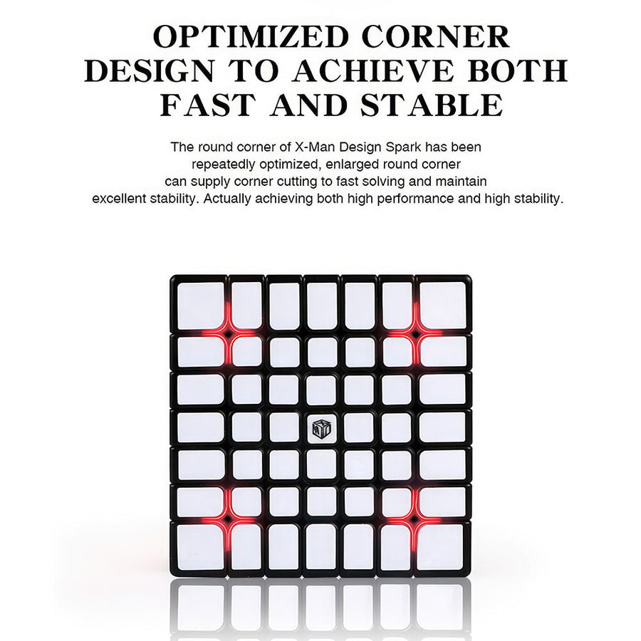 Rubik’s Cube 7x7 QiYi X-Man Design Spark Magnétique – vue 3