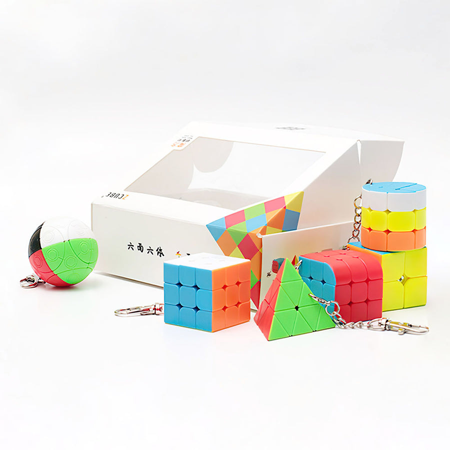 Rubik’s Cube 3x3 Z Cube Keychain Pack de 6 – vue 2